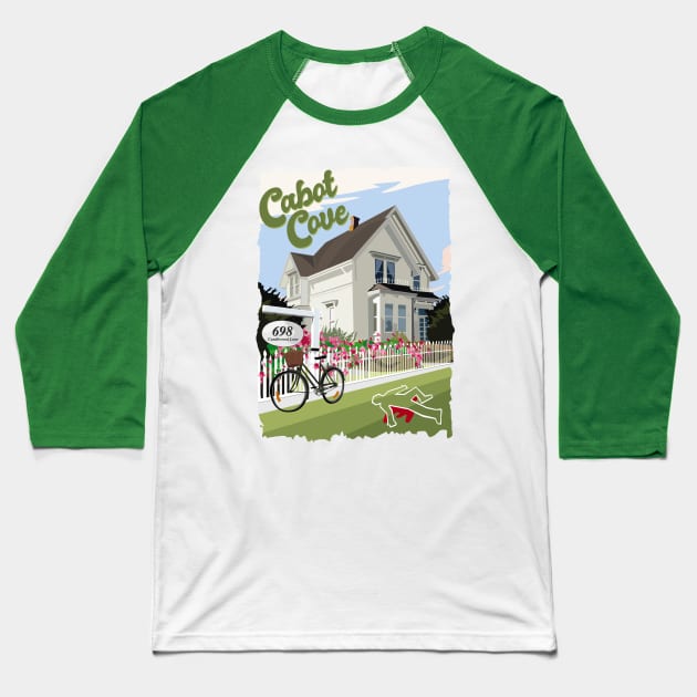 Jessica's House, Cabot Cove Baseball T-Shirt by BOEC Gear